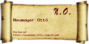 Neumayer Ottó névjegykártya